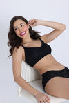 Zivame Freeform Padded Non Wired 3/4th Coverage Tshirt Bra - Black Beauty — thumbnail 1